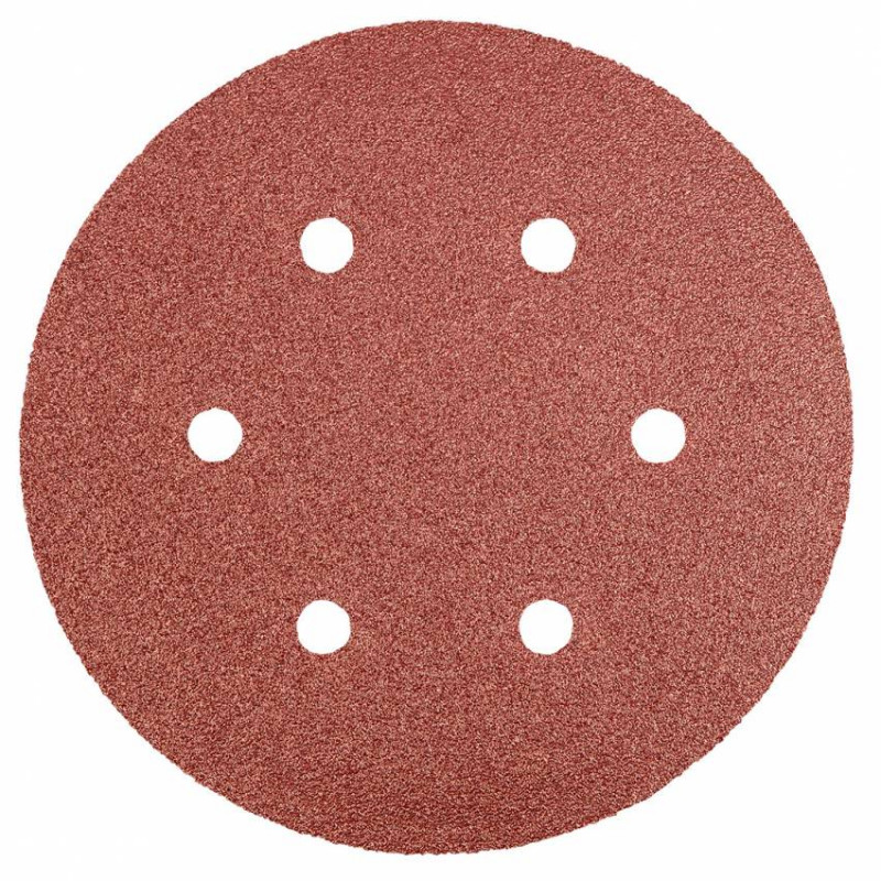 Круги шліфувальні на липучці 150 мм, K80, 5 шт., З 6 отворами-55H953