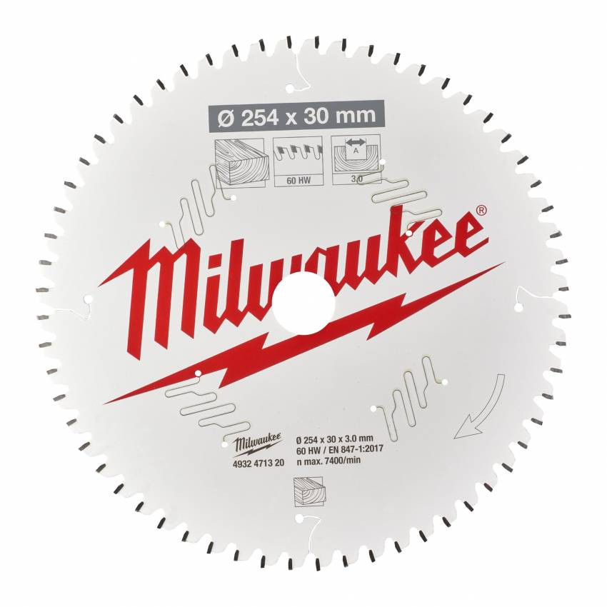 Диск пильний MILWAUKEE, Ø254/30мм, 80 зуб.-4932471318