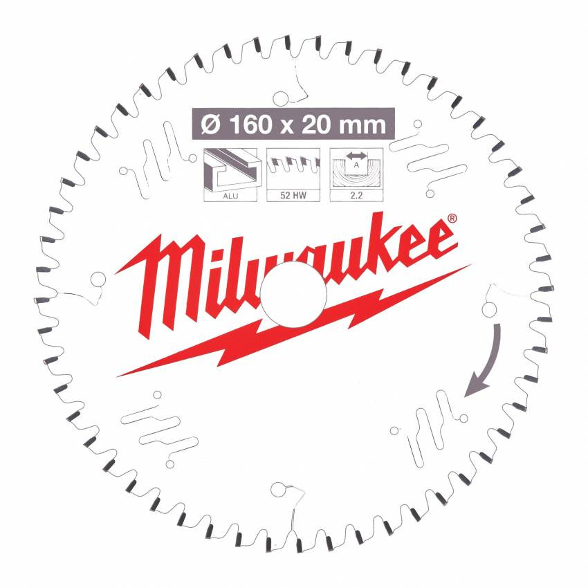 Диск пиляльний MILWAUKEE, Ø165х20х1,8мм, 24 зуб. 1-4932399909