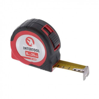 Рулетка з фіксатором 8 м INTERTOOL MT-0408-[articul]