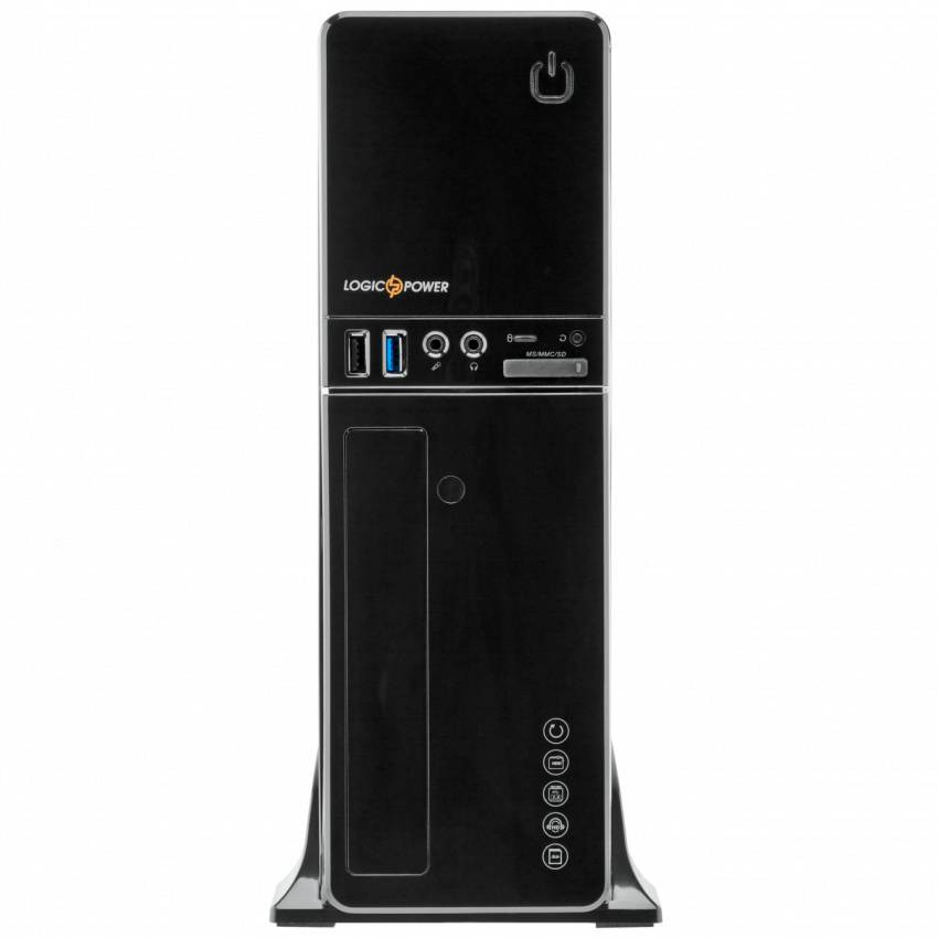 Корпус LP S607 BK 400W Slim 2хUSB 3.0, 1хUSB 2.0-