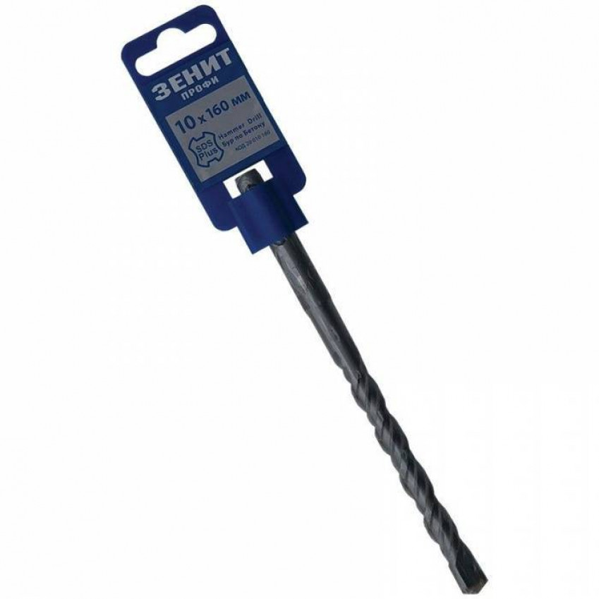 Бур SDS-Plus 10×160 мм, спіраль 4S Зенит Профи-20010160