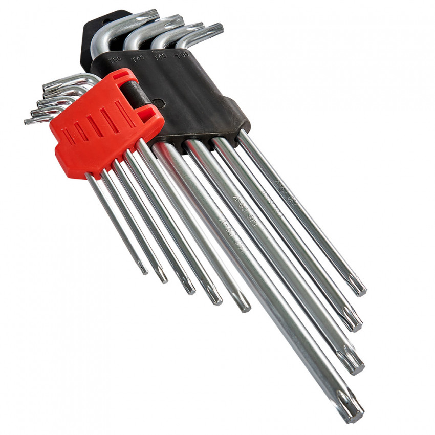 Набір ключів шестигранних подовжених Torx 9 шт. Т10–Т50 Vitals Master-189339