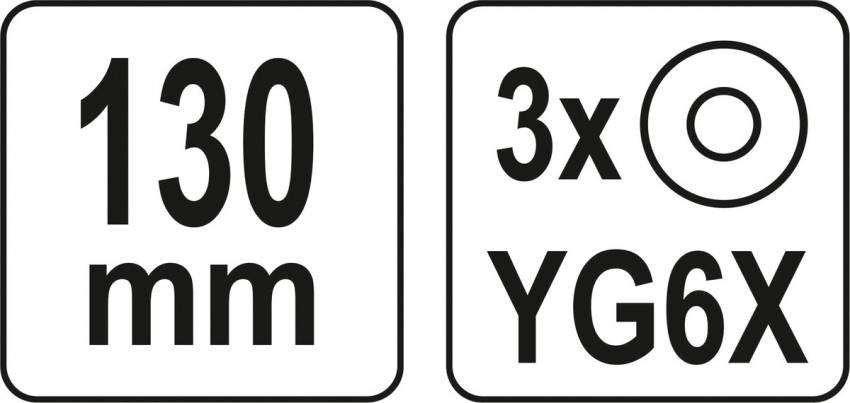 Склоріз з 3 дисковими різцями YATO : L= 130 мм-YT-37391