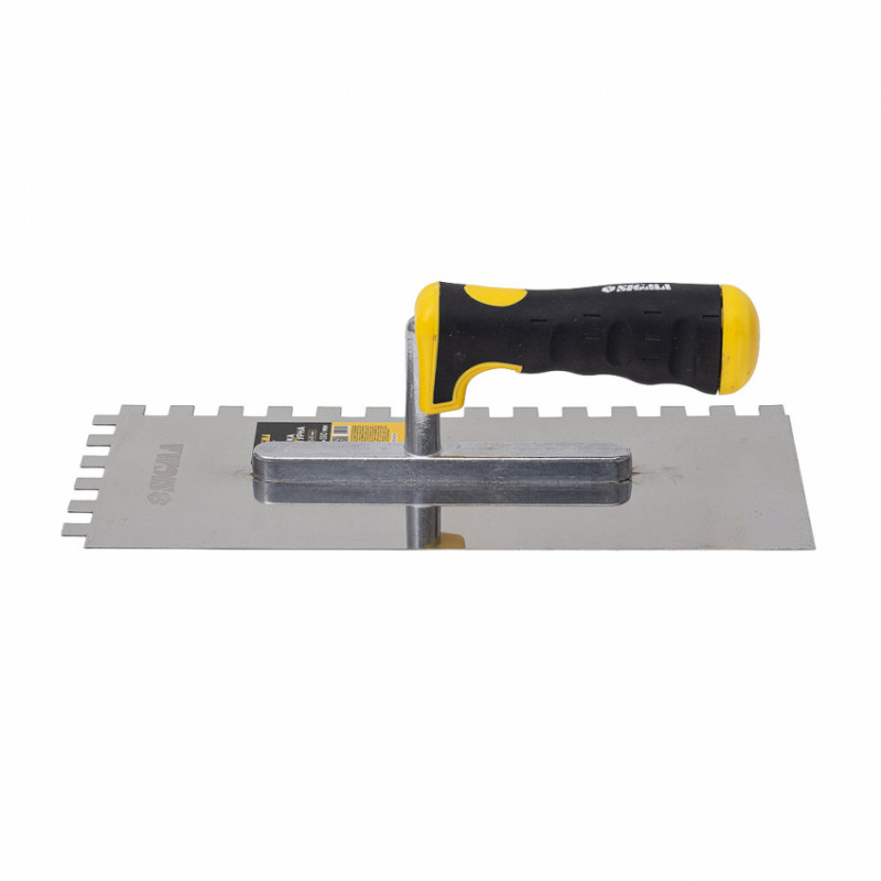 Прасувальна штукатурна нержавіюча з зубом Profi 280мм×130мм 10×10мм Sigma (8327541)-8327541