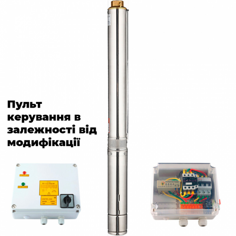 Насос відцентровий свердловинний 380В 3.0 кВт H 188(124)м Q 140(100)л/хв Ø102мм AQUATICA (DONGYIN) (7771453)-7771453
