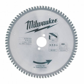 Диск пильний MILWAUKEE, Ø216/30мм, 80 зуб.-[articul]