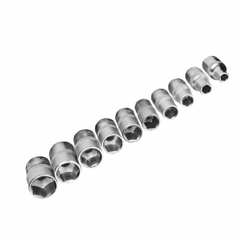 Ключ-тріскачка 1/4" з набором насадок та подовжувачем 12шт CrV mid Sigma (6003501)-6003501