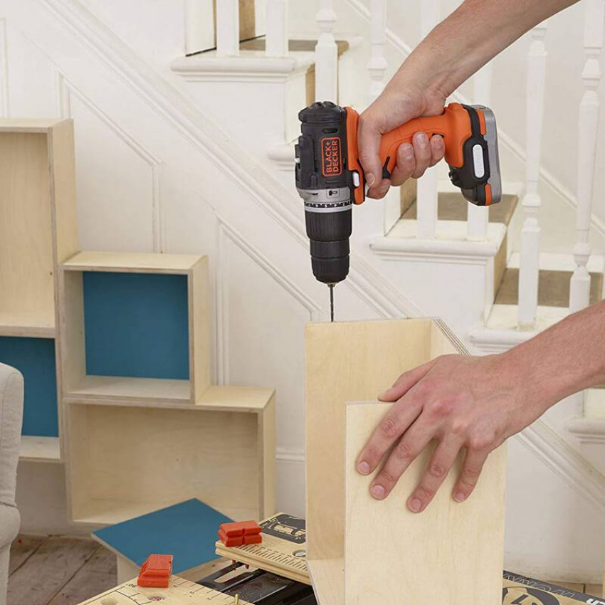 Дриль-шуруповерт акумуляторний безщітковий ударний BLACK DECKER BDCHD12S1-BDCHD12S1