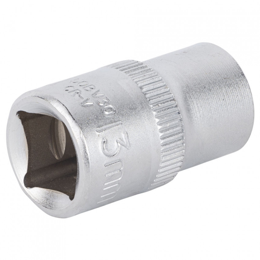 Насадка шестигранна коротка 1/2" 13мм CrV mid Sigma (6071131)-6071131