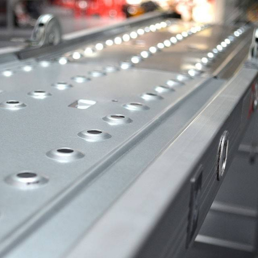Драбина алюмінієва багатофункціональна трансформер, 4×4 сходинки, 4,70 м, 150 кг INTERTOOL LT-0029-LT-0029