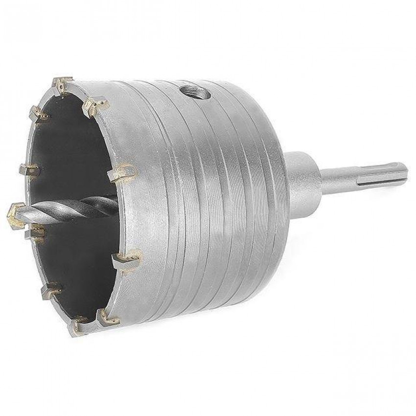 Свердло корончате по бетону 80мм + перехідник SDS Plus 100мм INTERTOOL SD-7080-SD-7080
