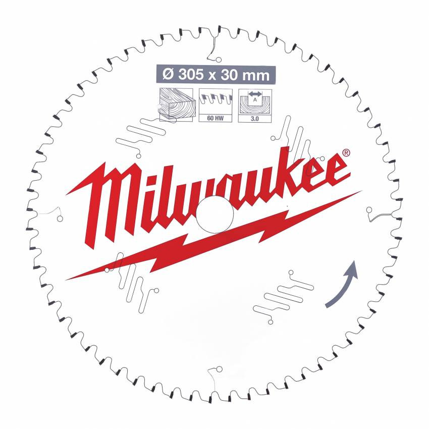 Диск пильний MILWAUKEE, Ø254/30мм, 80 зуб.-4932471318