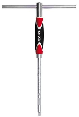 Адаптер (тип Т) з ручкою, що обертається YATO, M=1/4"(6,3 мм), L1=310 мм, L2=200 мм [8/10/40]-YT-1565