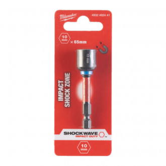 Торцева головка 1/4 дюйма, шестигранная, 10 мм Shockwave, ударопрочная Milwaukee 4932492441