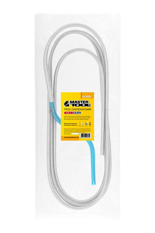 Трос для прочищення каналізації Ø 8 мм, 2,5м, Господар  Ст.: 83-0902-83-0902