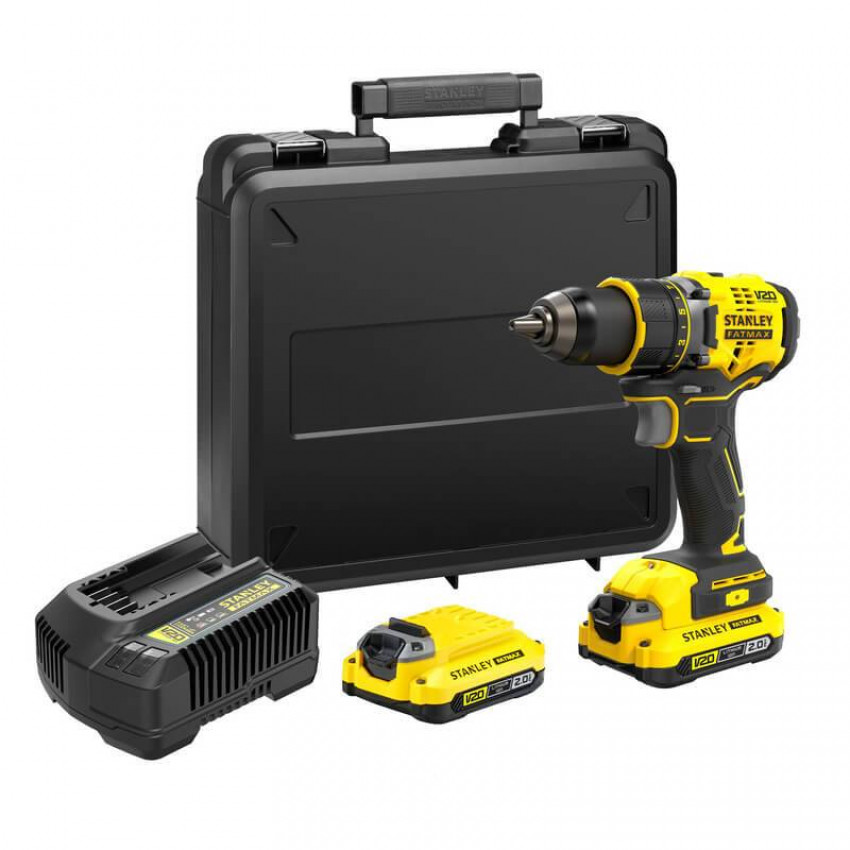 Дриль-шурупокрут безщітковий акумуляторний STANLEY FATMAX SBD720D2K-SBD720D2K