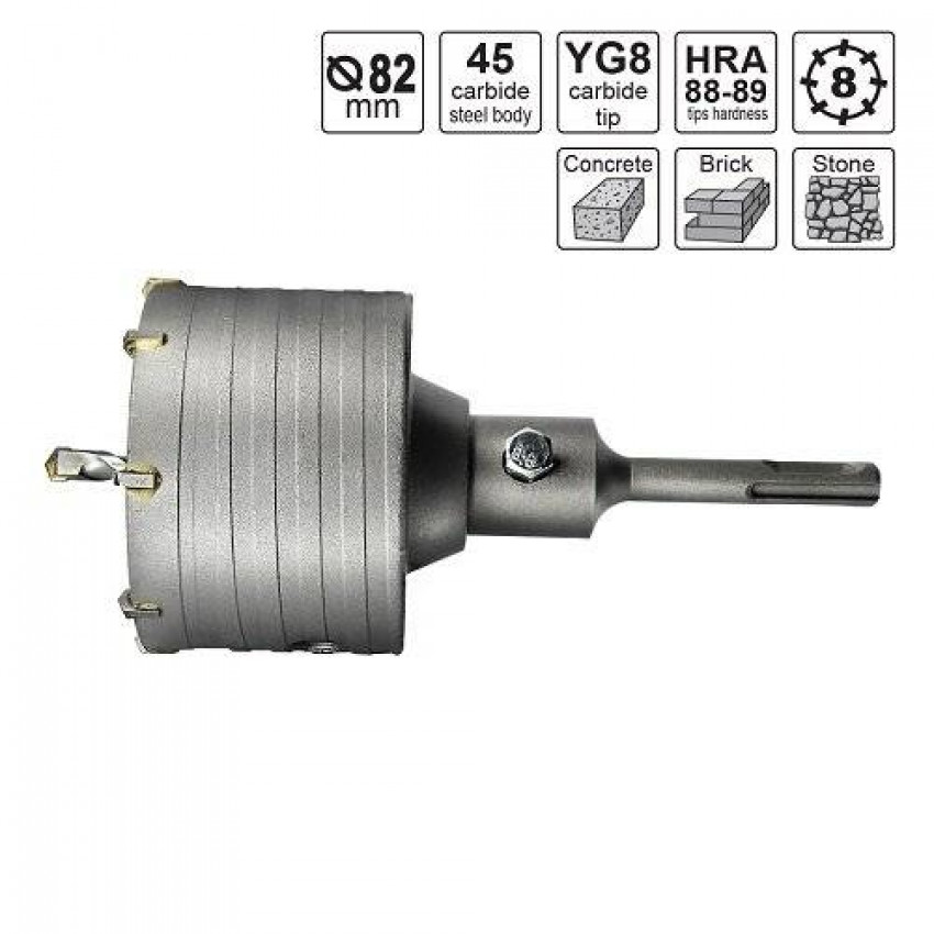 Коронка пустотіла в зборі S & R 82x70мм-214008082
