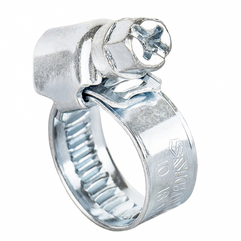 Хомут черв'ячний оцинкований 9мм D10-16мм 25шт Sigma (2511011)-2511011