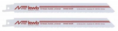 Полотно для шабельної пили, HSS Bi-Metall, 180 мм, 2 шт, KWB (577800)