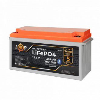 Акумулятор LP LiFePO4 12,8V - 304 Ah (3891Wh) (BMS 200A/200А) пластик Smart BT