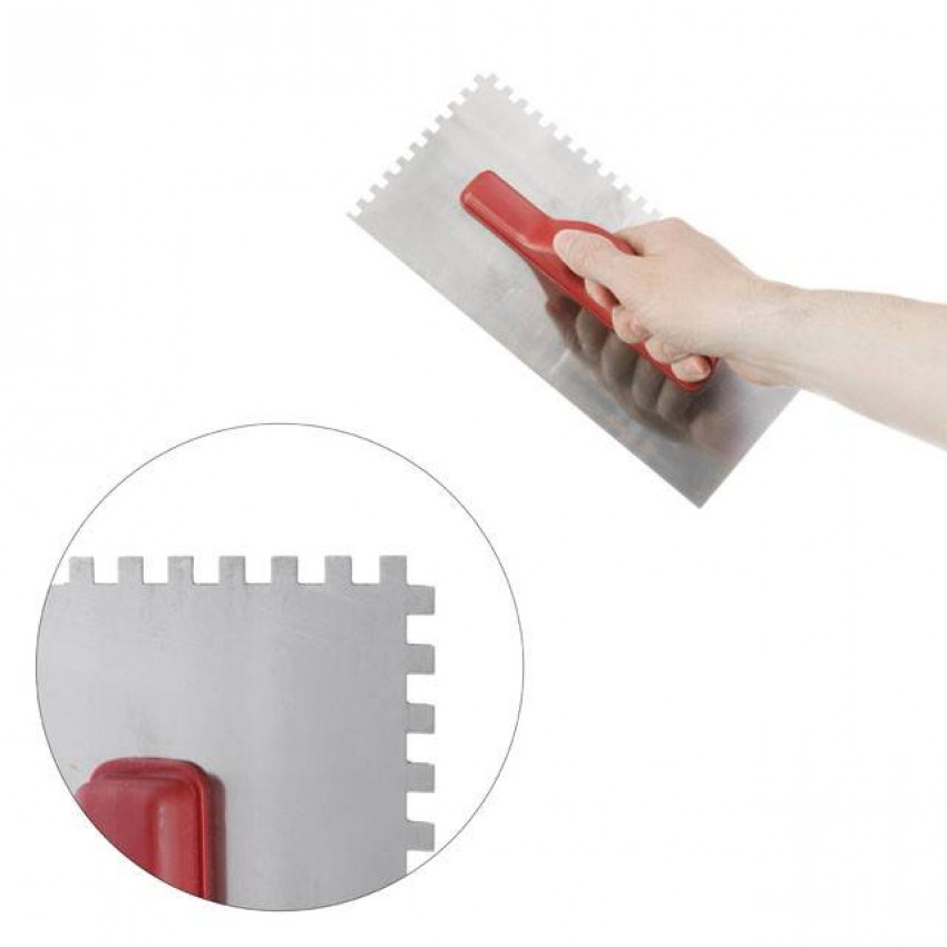 Затирачка сталева оцинкована 280*130 мм, 6*6 мм INTERTOOL KT-0005-KT-0005