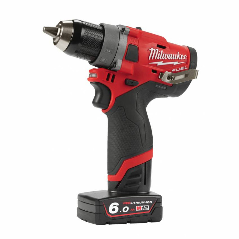 Дриль-шуруповерт акумуляторний MILWAUKEE, M12 FDD-402X, 44Нм (зарядний пристрій, 2 акум.Х 4Ач, HDкейс)-4933459818