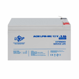 Розпродаж (6555) Акумулятор мультигелевий AGM LPM-MG 12V - 9 Ah 11/24 (11-2024)
