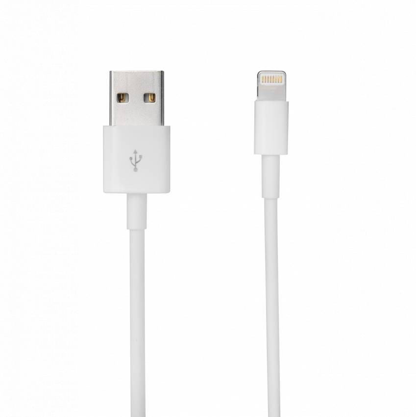 Зарядний пристрій + кабель Lightning LP АС-005 USB 5V 1A ОЕМ White-