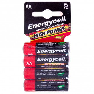 Батарейка Energycell 1,5V R6С S4 сольова АА (б\бл 4шт)-[articul]