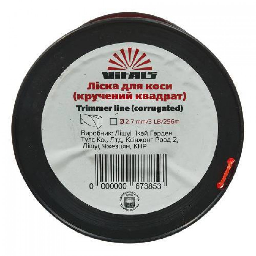 Лісочка для тримерів у бухті Vitals (кручений квадрат) 2.7mm*3LB (256 м.)-67385