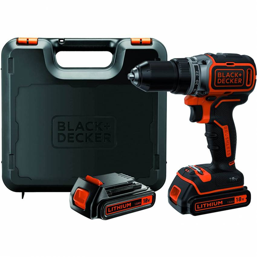 Дриль-шуруповерт акумуляторний безщітковий BLACK DECKER BL186KB-BL186KB