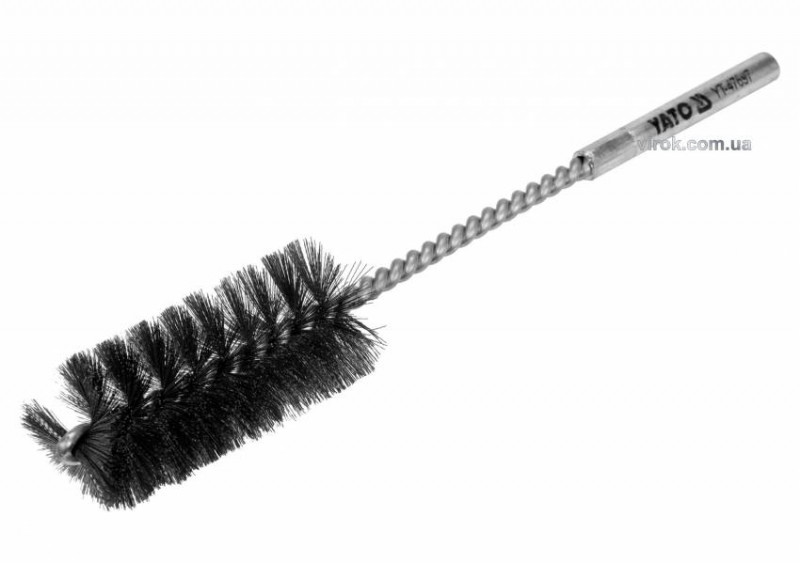 Щітка дротяна циліндрична з нержавіючої сталі YATO 32 х 65 х 200 мм Ø8 мм-YT-47697