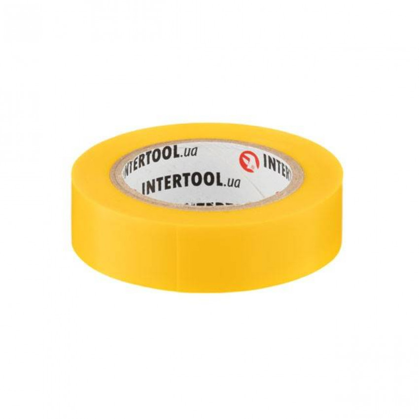 Стрічка ізоляційна 0.15мм*17мм*10м жовта INTERTOOL IT-0032-IT-0032