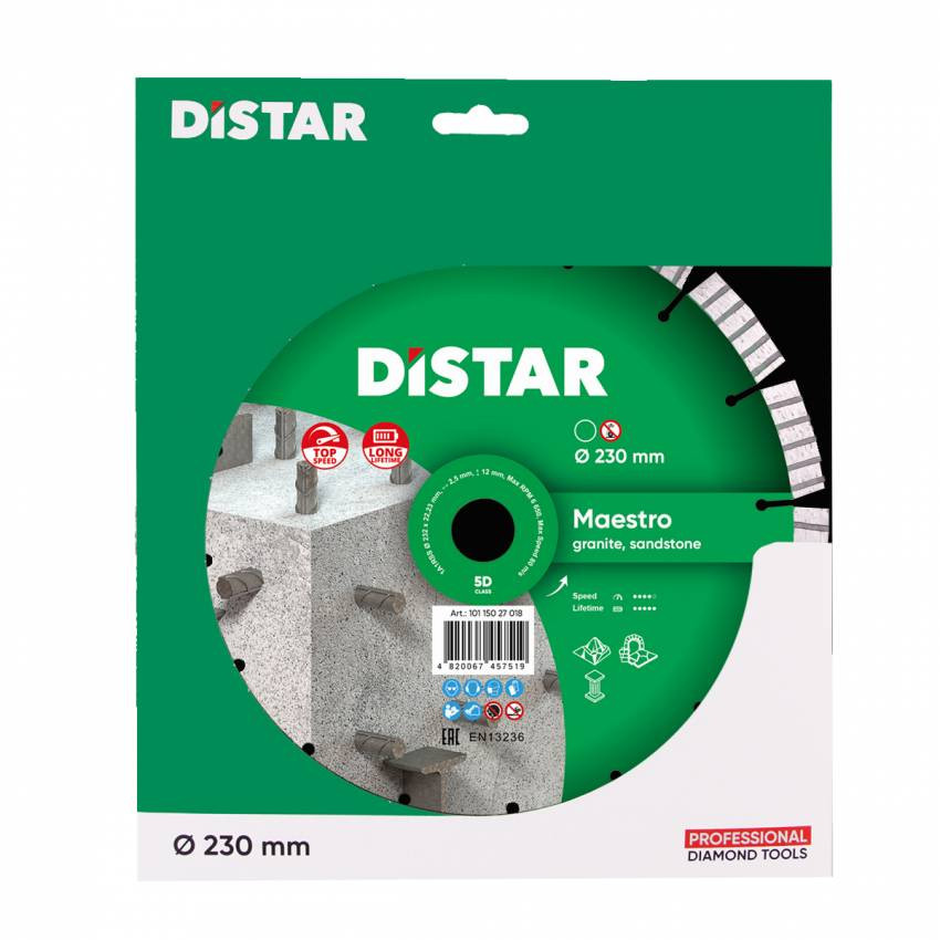 Круг алмазний вiдрiзний 1A1RSS/C3-W 230x2,6/1,8x12x22,23-16 Maestro-12315051017
