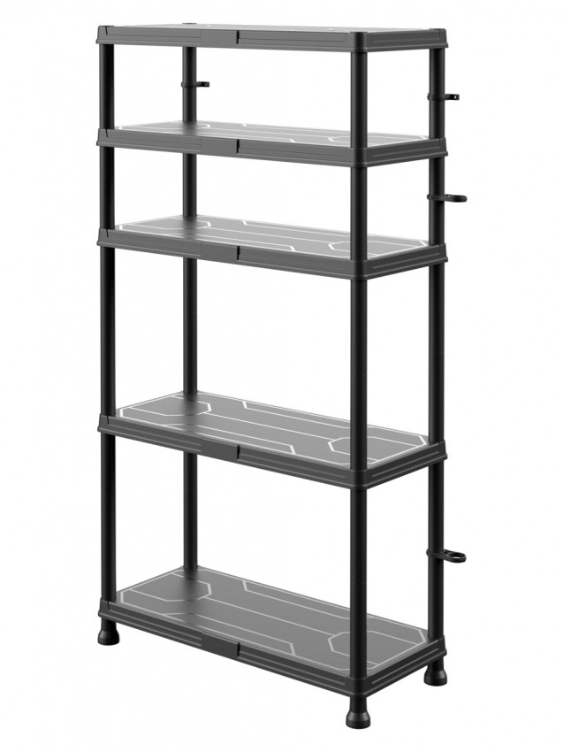 Система стелажів QBRICK SYSTEM REGULAR Mix 74/32см, 5 полок, 100кг (5901238263296)-REGQRS74325MCZAPG001