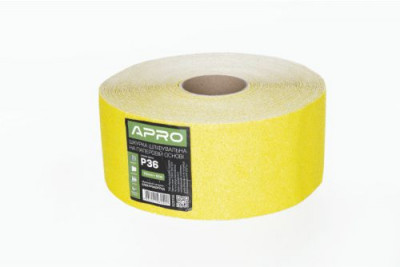 Папір шліфувальний APRO P60 115мм*50м рулон (паперова основа)-[articul]