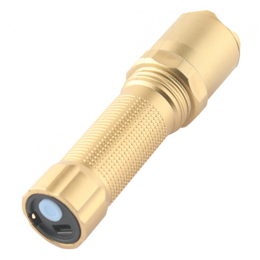 Ліхтар ручний  Quantum QM-FL1040 Minik gold 3W LED  з USB-QM-FL1041