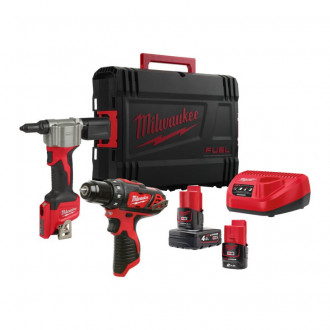 Набір аккумуляторних інструментів Milwaukee M12 M12 BPP2L-422X-[articul]