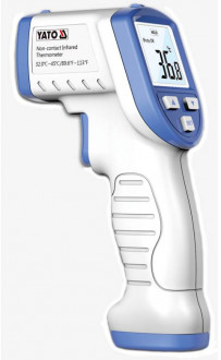 Термометр безконтактний інфрачервоний YATO: дистанція - 2-5 см, t = 32-45 ° С, автовикл. - 15 с, 2 x 1.5 В-[articul]