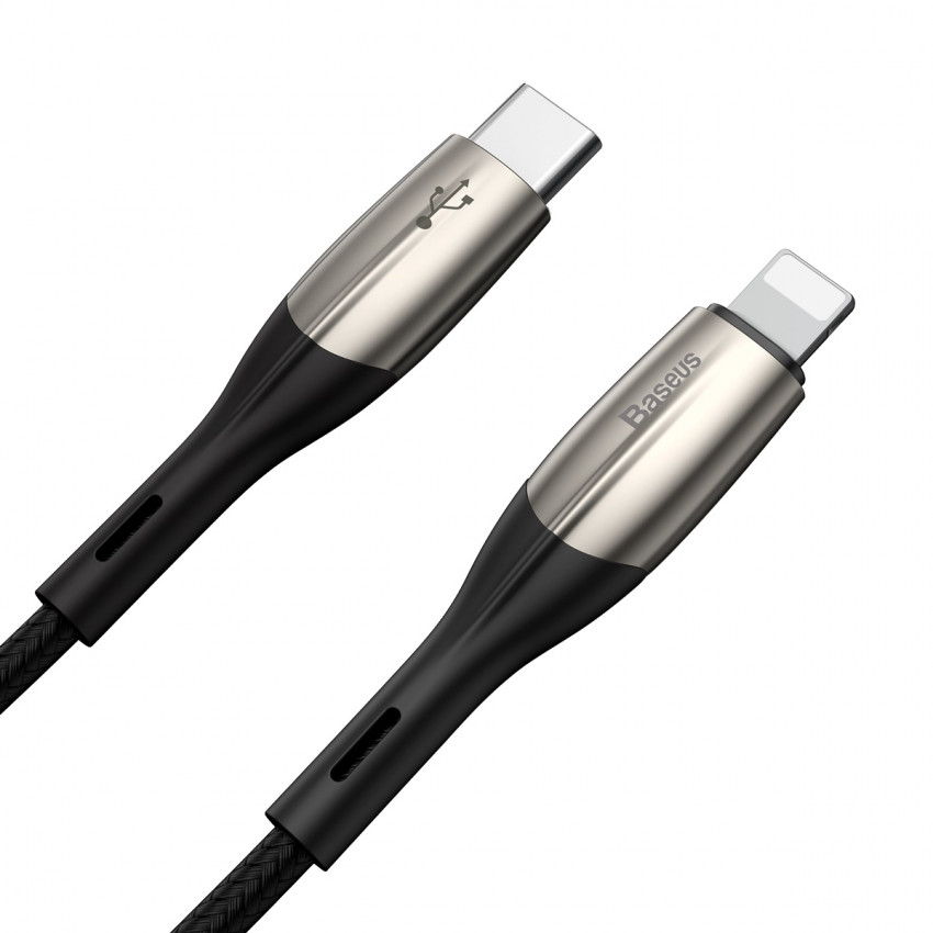 Кабель Baseus Horizontal Type-C to Lightning PD 18W 1M Чорний (CATLSP-01)-
