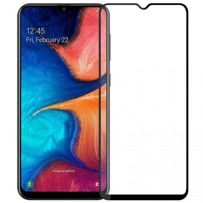 Захисне скло Full screen PowerPlant для Samsung Galaxy A20S, Black-GL607563