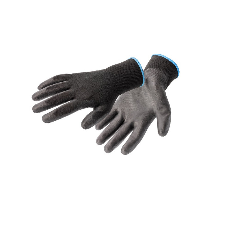 Рукавички робочі MULDE поліуританові, чорні 12 пар HOEGERT 7 HT5K217-7-HT5K217-7