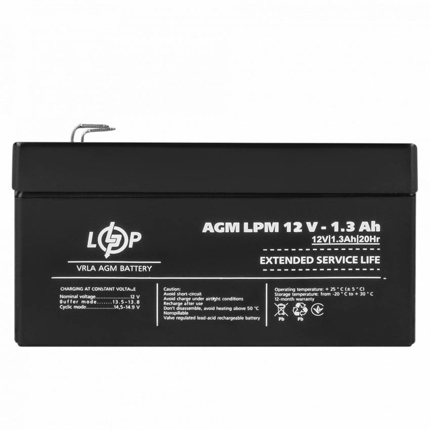Акумулятор AGM LPM 12V - 1.3 Ah-