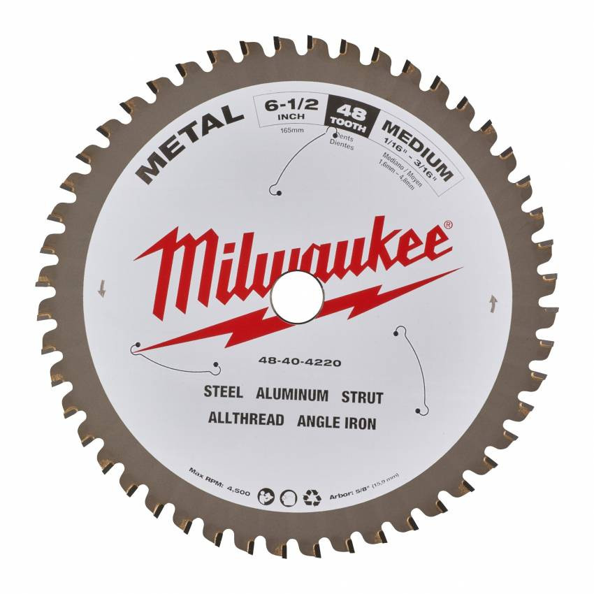 Диск пиляльний Alu PFTE MILWAUKEE, Ø203х5/8"х2,4мм, 58 зуб. 1-48404345