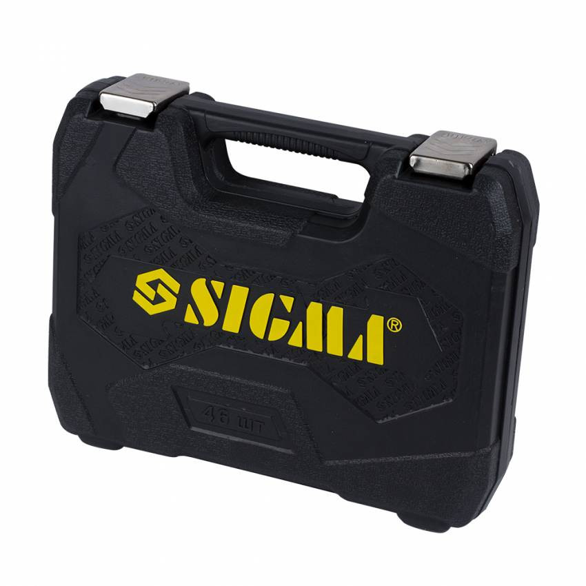 Набір насадок торцевих та біт 1/4" 46шт CrV mid Sigma (6003511)-6003511