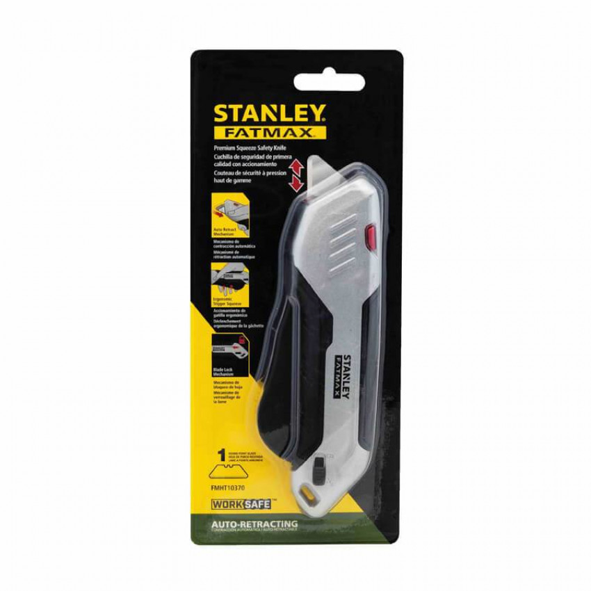 Ніж безпечний FATMAX Box з висувним лезом трапецеподібним STANLEY FMHT10370-0-FMHT10370-0