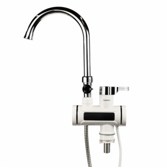 Кран-водонагрівач проточний s92 3.3кВт для ванни вилив вухо на гайці з дисплеєм і термостатом AQUATICA (9792203)-[articul]