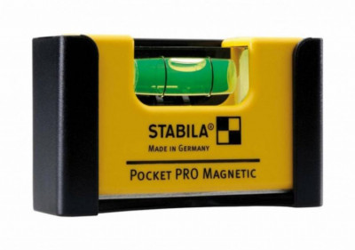 Рівень - міні STABILA Pocket PRO Magnetic магнітний: 7 х 2 х 4 см, 1 капсула, кріп-чохол 519136/20-[articul]