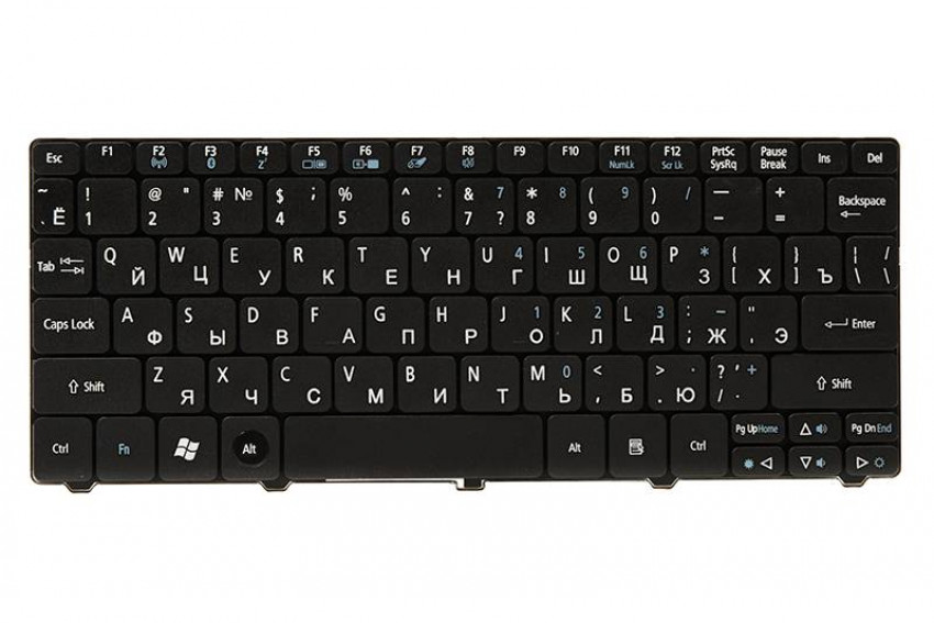 Клавіатура для ноутбука ACER Aspire One D260 чорний, чорний кадр-KB310289